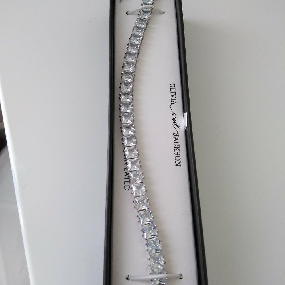Cubic Zirconia Tennis Bracelet by Olivia & Jackson